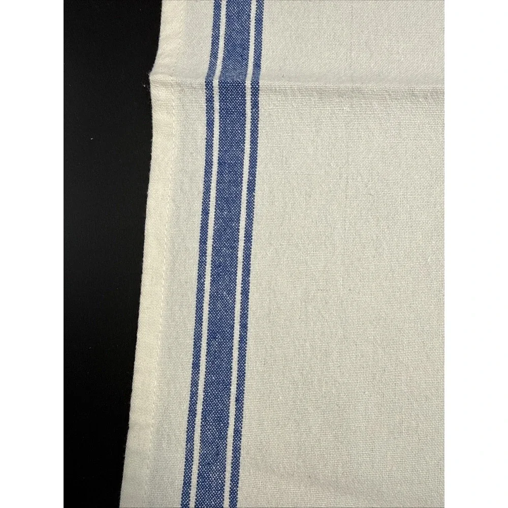 Hand Painted Dish Towel Cotton Sew Day Sewing Apron Country Blue‎
